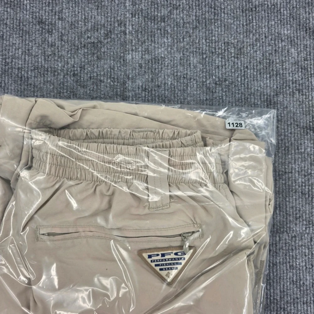 Columbia Omni-Shade Convertible Cargo Pants Tan Beige Mens 28x31.5 Hiking Shorts